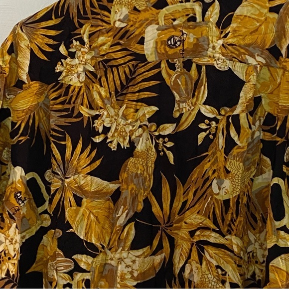 Panama Jack Shirt Mens X-Large Button Down Black-Gold Tropical Cocktails… - Picture 7 of 14